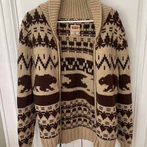 Levi's Brown and Tan Patterned Sweater
